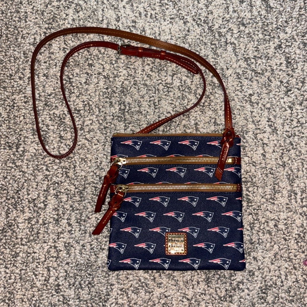 Dooney & Bourke Navy and Brown Crossbody Bag
